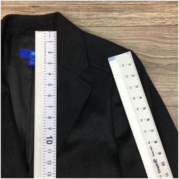 EGARA Mens Overcoat‎ Long Coat Jacket Wool Size 40L Sport Casual Blazer - Picture 7 of 12